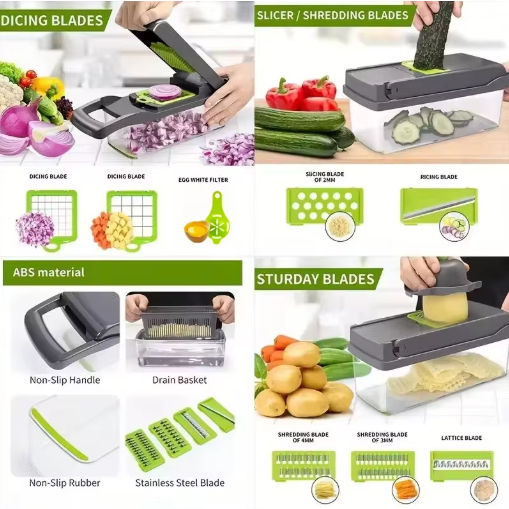 16 IN 1 Slicer Vegetable Food Chopper Vegetable Cutter